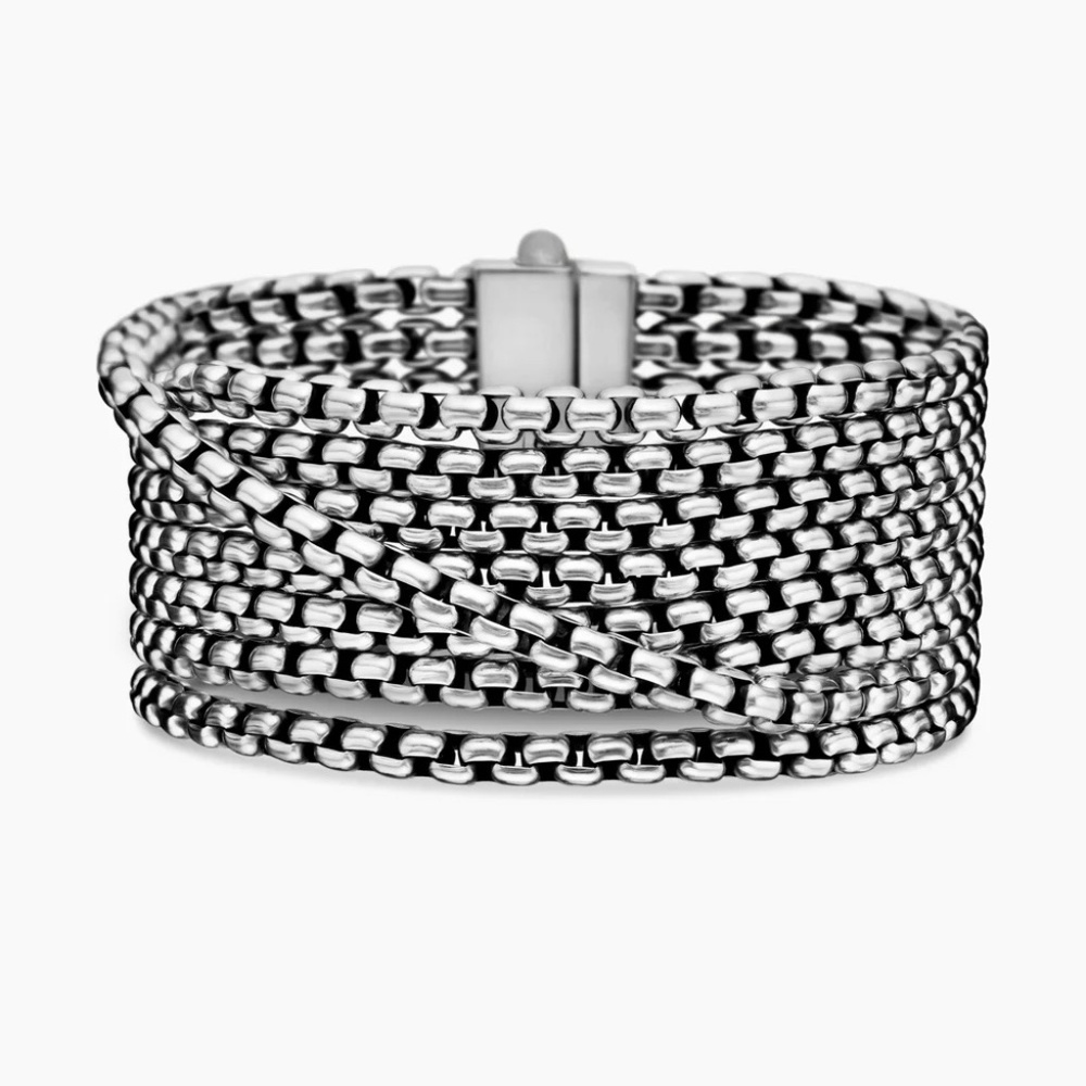David Yurman Box Chain Eight Row Bracelet 7.5 inch